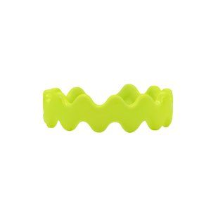 Lime Green Wavey Colorful Enamel Ring